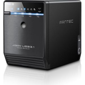 FANTEC QB-35U31 - Externe Harde Schijfbehuizing - Zwart - Metaal - 4-Weg USB-C 3.1