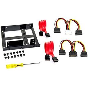 Fantec - Inbouwframe - Zwart - Voor 2x 2,5 inch HDD/SSD