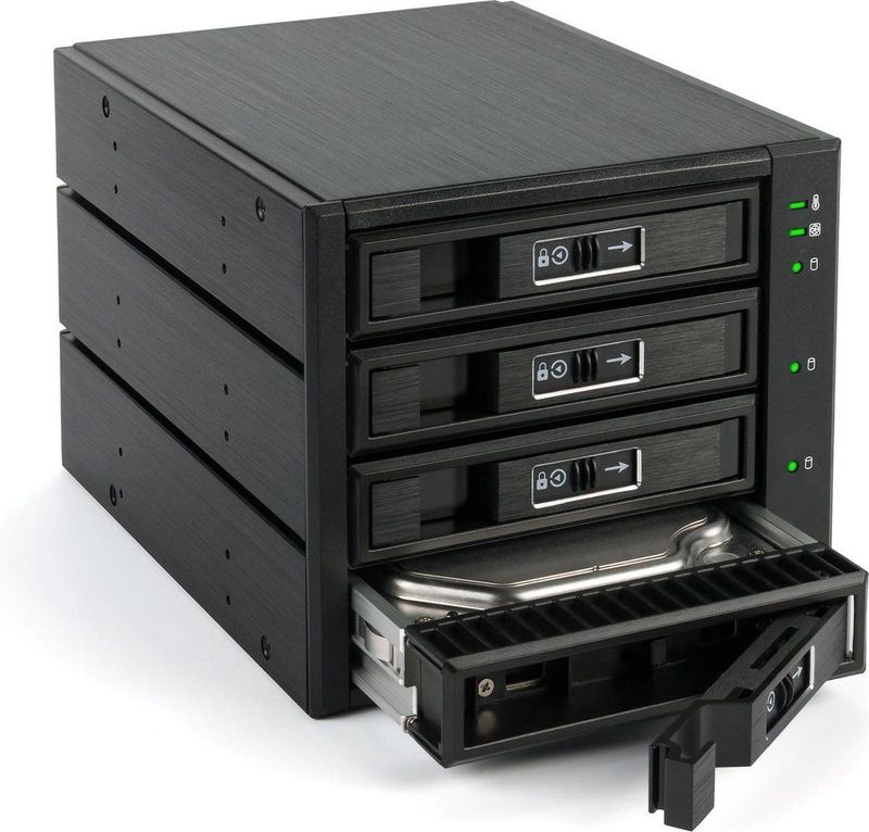 Fantec - BP-T3141 - Interne RAID-behuizing - Zwart - SATA 6Gb/s / SAS 6Gb/s