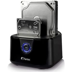 Fantec - DS-X2U3-Gloss - Dockingstation - USB 3.0 - Geschikt voor 2x 2.5´´ en 2x 3.5´´ HDD/SSD
