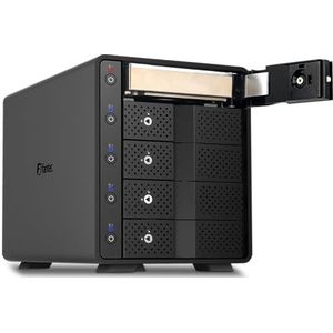 FANTEC 5x USB 3.2 Gen2 10G harde schijf dockingstation voor 5X SATA 3.5/2.5 inch SSD's en HDDs. Transfersnelheden tot 10 Gbit/sec, geen gereedschap nodig, USB HUB, 2 x USB-kabel. Aluminium behuizing