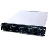 FANTEC SRC-2080X07-12G/6G-BCE - Opslagbehuizing - Zwart - 19 inch - 2U - Voor 8x SATA/SAS HDD/SSD