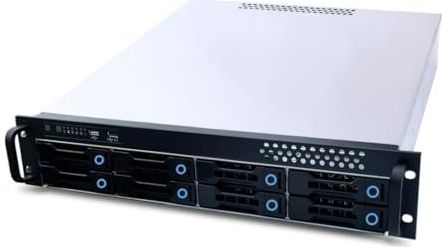 FANTEC SRC-2080X07-12G/6G-BCE - Opslagbehuizing - Zwart - 19 inch - 2U - Voor 8x SATA/SAS HDD/SSD