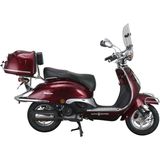 Alpha Motors Motorroller Retro Firenze Limited 50 ccm 45 km/h EURO 5 weinrot