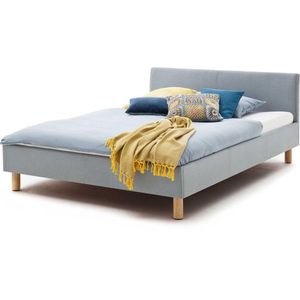 Meise - Gestoffeerd bed Amber - 140x200 - Blauw