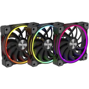 Alpenföhn - Wing Boost 3 ARGB - PC Ventilator - Zwart - 3 Stuks