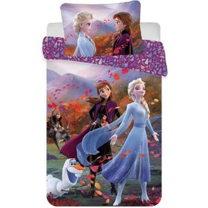 Disney Frozen Baby Dekbedovertrek, Wind - 100 x 135 cm + 40 x 60 cm - Katoen