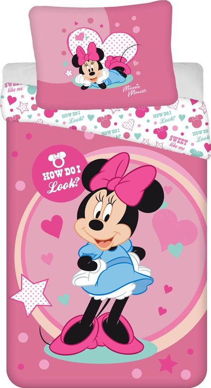 Disney Minnie Mouse Dekbedovertrek Looks - Eenpersoons - 140 x 200 cm - Polyester