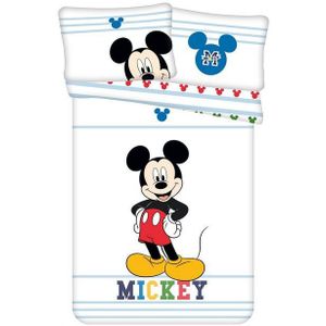 Disney Mickey Mouse BABY dekbedovertrek, Smile - 100 x 135 / 40 x 60 cm - Katoen