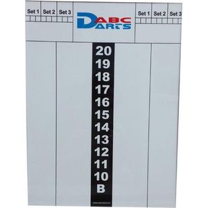 abcdarts - dart scorebord set incl. wisser en maxiflo stiften