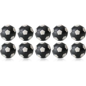Robertson - Tafelvoetbal Ballen - 35 mm - Zwart / Zilver - 10 stuks