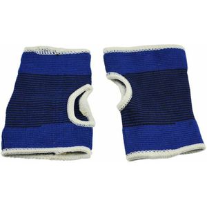 B-Home bandage/brace voor polsen - 2x - volwassenen - universele maat - blauw - Spieren/gewrichten ondersteuning - Sportbandage