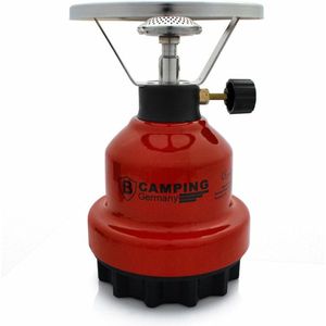 Camping - kookpit/kookstel - met gasbrander - rood - 670 gram