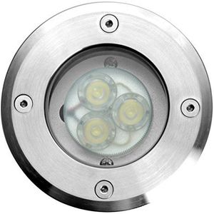 Eco Light LED-vloerinbouwspot Berlin 3LED, rond, 11 cm diameter, IP67 7005 A-LED 3*1 WATT