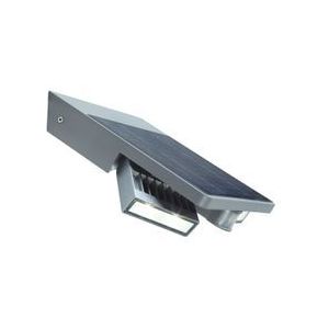 LUTEC Tilly - Security wandlamp voor buiten op zonne-energie - PIR bewegingssensor - Easy fix zonder draad - Solar - LED - 420lm - 4W - 4000K wit licht - Zilvergrijs