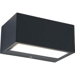 LUTEC Gemini small wandlamp 1-lichts donkergrijs IP54