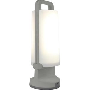 LUTEC Dragonfly - Draagbare LED solar tafellamp - AWARD WINNING DESIGN - 120Lm - 4000K helder wit licht - IP54 extra weerbestendig - Zilvergrijs