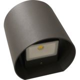 LED buitenwandlamp van INTEC, h: 9, 5cm, b: 11cm, d: 11cm, antraciet