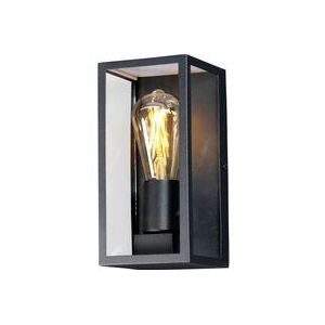 Eco-Light Buitenwandlamp Karo, aluminium en glas, zwart