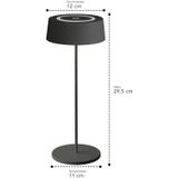 ECO-Light 9260-L1 NERO COCKTAIL LED-tafellamp voor buiten 2.20 W Warmwit Zwart (mat)