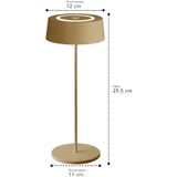 Outdoor Akku led Tischleuchte cocktail Gold, Dimmbar Höhe 29,5cm