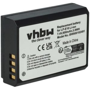 Camera accu compatibel met Canon LP-E10 / 800 mAh