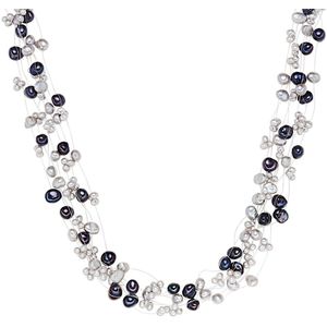 Valero Pearls - Kette Süßwasser-Zuchtperlen braun hellbraun weiß Ketten 1 ct Damen (74.99 € / 1 ct)