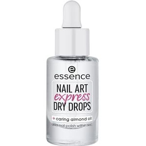 essence nail art express dry drops, nagellak sneldrogend, transparant, zonder aceton, veganistisch, microplastic deeltjes vrij (8 ml)