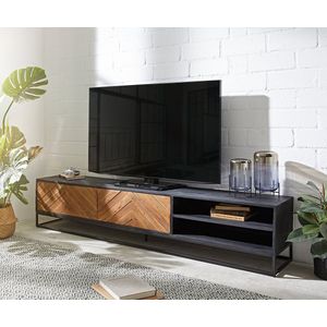 Tv-meubel Famke mango teak 200 cm 2 deuren 2 vakken Lowboard