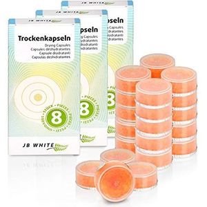 JB White 24 droogcapsules voor hoortoestellen, droogcapsules met kleurindicator voor hoortoestellen en droogbekers, droogtabletten voor hoortoestellen (per stuk verpakt)