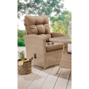 Destiny Loungesessel »MERANO«, Aluminium, Polyrattan, inkl. Auflagen