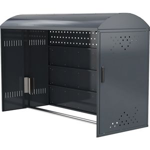 WSM Fietsenbox, aanbouwelement met boogdak, met zijwand