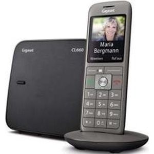 Gigaset CL660 draadloze telefoon zonder antwoordapparaat, DECT telefoon, Design telefoon, een handset met TFT-kleurendisplay, groot adresboek, antraciet-metallic