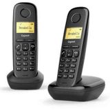 Draadloze telefoon Gigaset A170 Duo Zwart Wireless