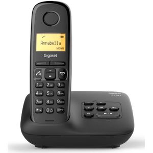 Gigaset A270A DECT draadloze telefoon met antwoordapparaat, zwart