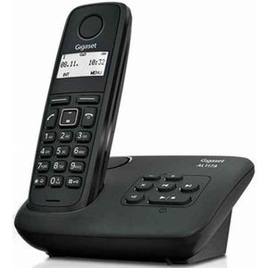 Gigaset SIEMENS DRAADLOZE TELEFOON AL117A ZWART (S30852-H2826-D201), Telefoon, Zwart