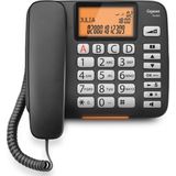 0 Gigaset DL580 Komfort-Telefon mit großen Tasten und beleuchtetem Display - schwarz