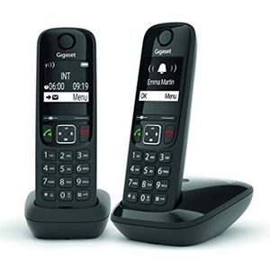 Gigaset AS690E Duo - Huistelefoon - Zwart