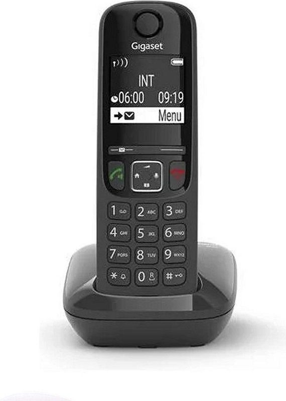 GIGASET AS690R Draadloze DECT Telefoon - Zwart - Ergonomisch Ontwerp