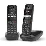 GIGASET AS690R - Draadloze DECT Telefoon - Zwart - Ergonomisch Ontwerp