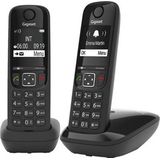 GIGASET AS690R - Draadloze DECT Telefoon - Zwart - Ergonomisch Ontwerp