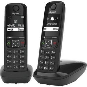 GIGASET AS690R - Draadloze DECT Telefoon - Zwart - Ergonomisch Ontwerp