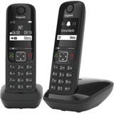 GIGASET AS690R Draadloze DECT Telefoon - Zwart - Ergonomisch