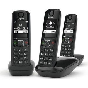 GIGASET AS690R Draadloze DECT Telefoon - Zwart - Ergonomisch