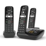 Gigaset AS690 - DECT Telefoon - Zwart - Ergonomisch Ontwerp
