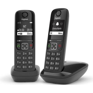 Gigaset - AS690 Duo - Telefoon - Zwart - Geluidskwaliteit - Verlicht Display
