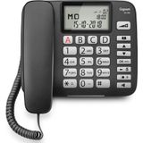 Gigaset DL580 - Vaste telefoon - Makkelijk in gebruik - Tot 100 contacten - Ideaal voor werk en thuis - Zwart