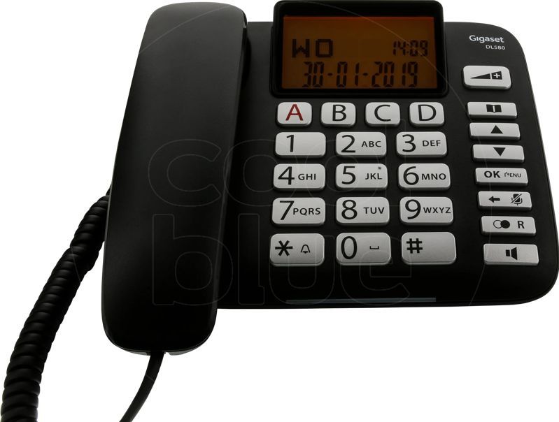 Gigaset DL580 - Vaste telefoon - Makkelijk in gebruik - Tot 100 contacten - Ideaal voor werk en thuis - Zwart
