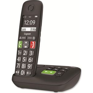 Gigaset E290A DECT/GAP Draadloze DECT-telefoon Compatibel voor hoorapparatuur, Antwoordapparaat, Handsfree, Babyfoon Zwart