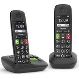 Gigaset E290A Duo Analoge /DECT telefoon Zwart Geen Nederlandse ondersteuning